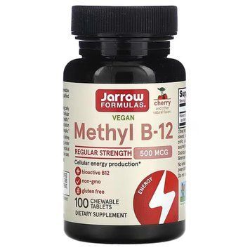 Вітамін В12, Methyl B-12, Jarrow Formulas, 500 мкг, 100 льодяників JRW-18015 фото