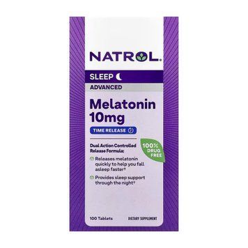 Покращений сон мелатонін Natrol (Advanced Sleep Melatonin) 10 мг, 100 таблеток 2023-10-6221 фото