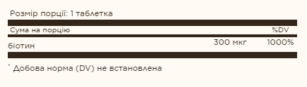 Біотин (Biotin) Solgar, 300 mcg, 100 Tabs 2022-10-0754 фото