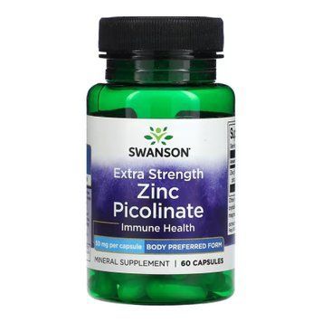 Підвищеної сили дії цинк піколінат Body Preferred Form Swanson (Extra Strength Zinc Picolinate Body Preferred Form) 50 мг, 60 капсул 2023-10-4068 фото