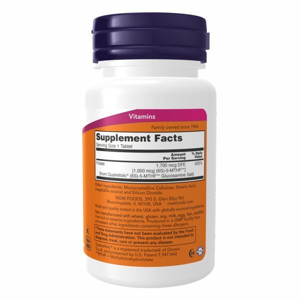 Now Foods Methyl Folate 1000mcg &mdash; 90 таблеток 2022-10-2060 фото