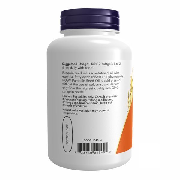 Олія гарбузового насіння (Pumpkin Seed Oil) Now Foods, 100 м&rsquo;яких капсул 100-89-2034516-20 фото