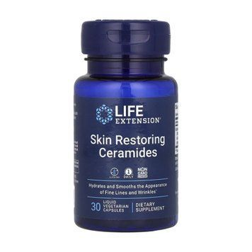 Шкіра Restoring керамід Life Extension (Skin Restoring Ceramides) 30 liquid вегетаріанських капсул 2022-10-1947 фото