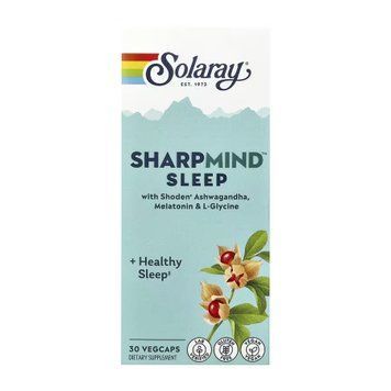 SharpMind ноотропи сон Solaray (SharpMind Nootropics Sleep) 30 вегетаріанських капсул 2023-10-6973 фото