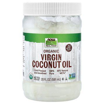 Кокосова олія, Coconut Oil, Now Foods, Real Food, першого віджиму, органічна, 591 мл NOW-01726 фото