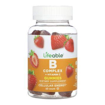 B-комплекс + вітамін C для дорослих Lifeable (B Complex + Vitamin C Adult) 60 жувальних цукерок 2023-10-7263 фото