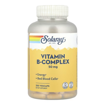 Vitamin B-комплекс 50 Solaray (Vitamin B-Complex 50) 50 мг, 250 вегетаріанських капсул 2023-10-7414 фото