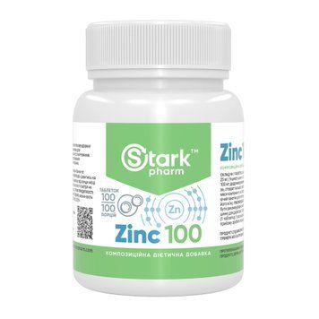 Цинк Stark Pharm (Stark Zinc) 100 мг, 100 таблеток 100-38-0362989-20 фото