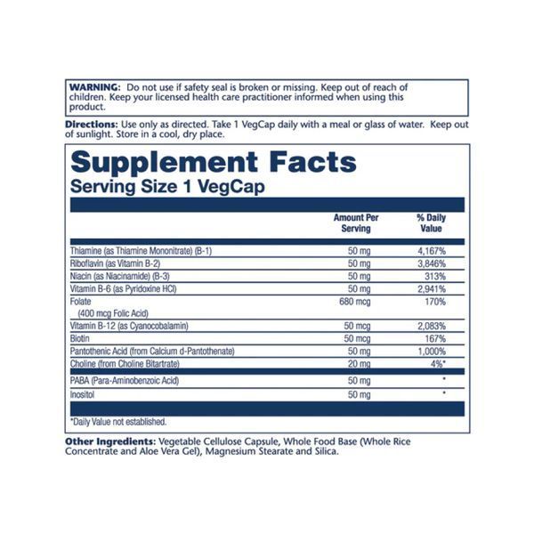 Vitamin B-комплекс 50 Solaray (Vitamin B-Complex 50) 50 мг, 100 вегетаріанських капсул 2023-10-2383 фото