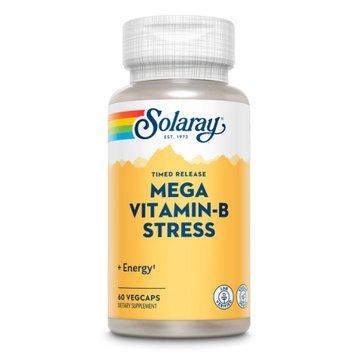 Вітаміни Solaray (Mega Vitamin B-Stress) 60 вегетаріанських капсул 2022-10-1785 фото