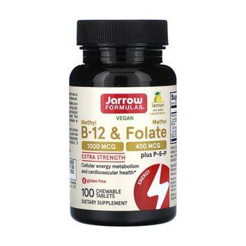 Метилкобаламін B12 і метилфолат, 100 таблеток, Jarrow Formulas 2023-10-5585 фото