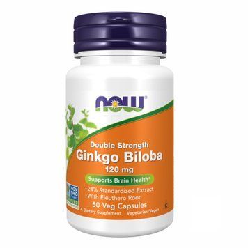 Гінкго білоба Now Foods (Ginkgo Biloba) 120 мг, 50 вегетаріанських капсул 100-76-3642007-20 фото