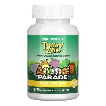 Дитячі жувальні травні ферменти Tummy Zyme, 90 таблеток, Nature's Plus (До 02.27) 2024-11-0750 фото