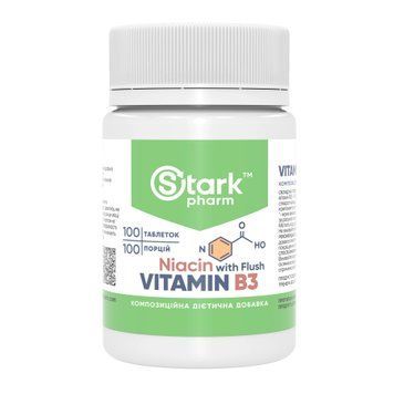 Stark Pharm вітамін B3 Niacin &mdash; 100 капсул 2023-10-4665 фото
